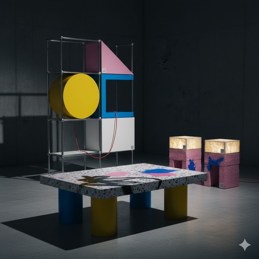 REBOURS — Table Terrazzo, plateau terrazzo et acier tubulaire, Paris 2026